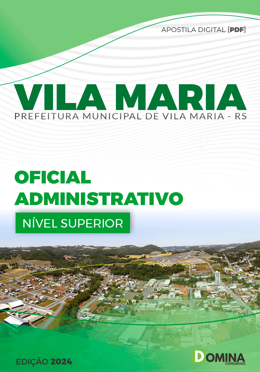 Apostila Pref Vila Maria RS 2024 Oficial Administrativo