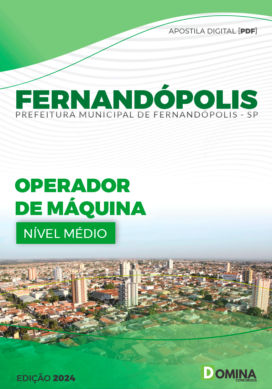 Apostila Pref Fernandópolis SP 2024 Operador de Máquina