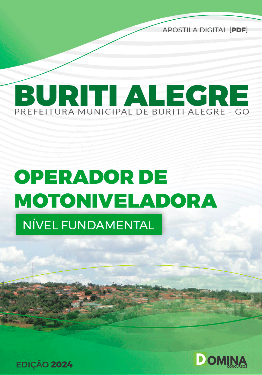 Apostila Pref Buriti Alegre GO 2024 Operador de Motoniveladora