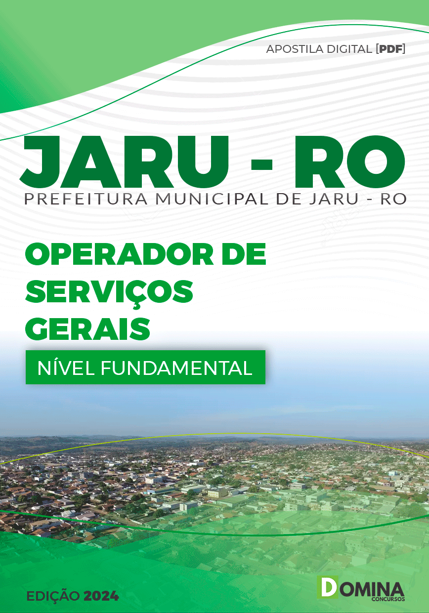 Apostila Pref Jaru RO 2024 Operador de Serviços Gerais