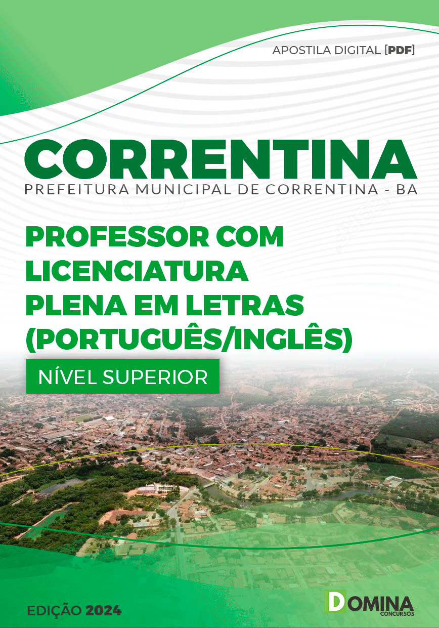 Apostila Pref Correntina BA 2024 Professor Português Inglês