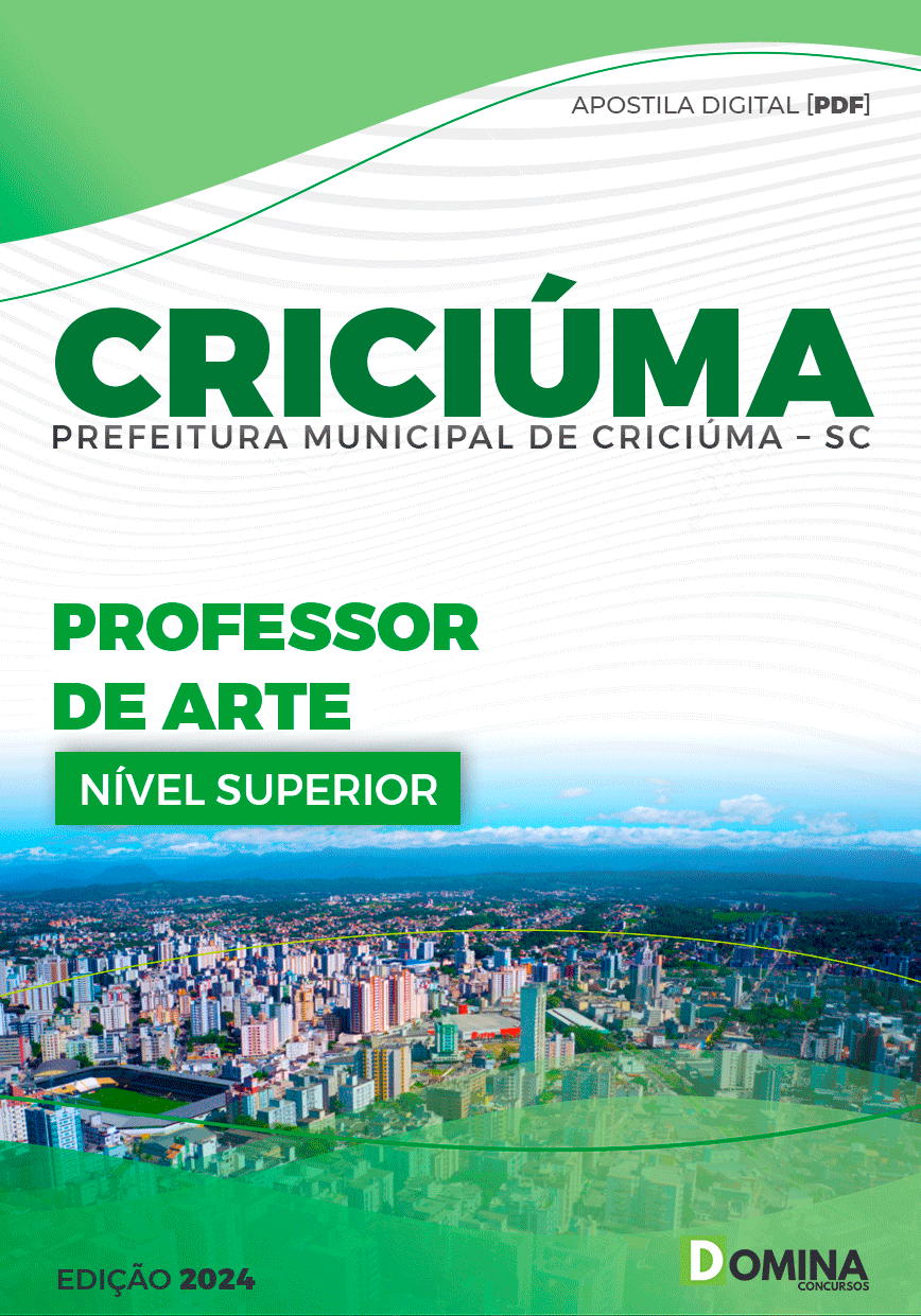 Apostila Pref Criciúma SC 2024 Professor Artes