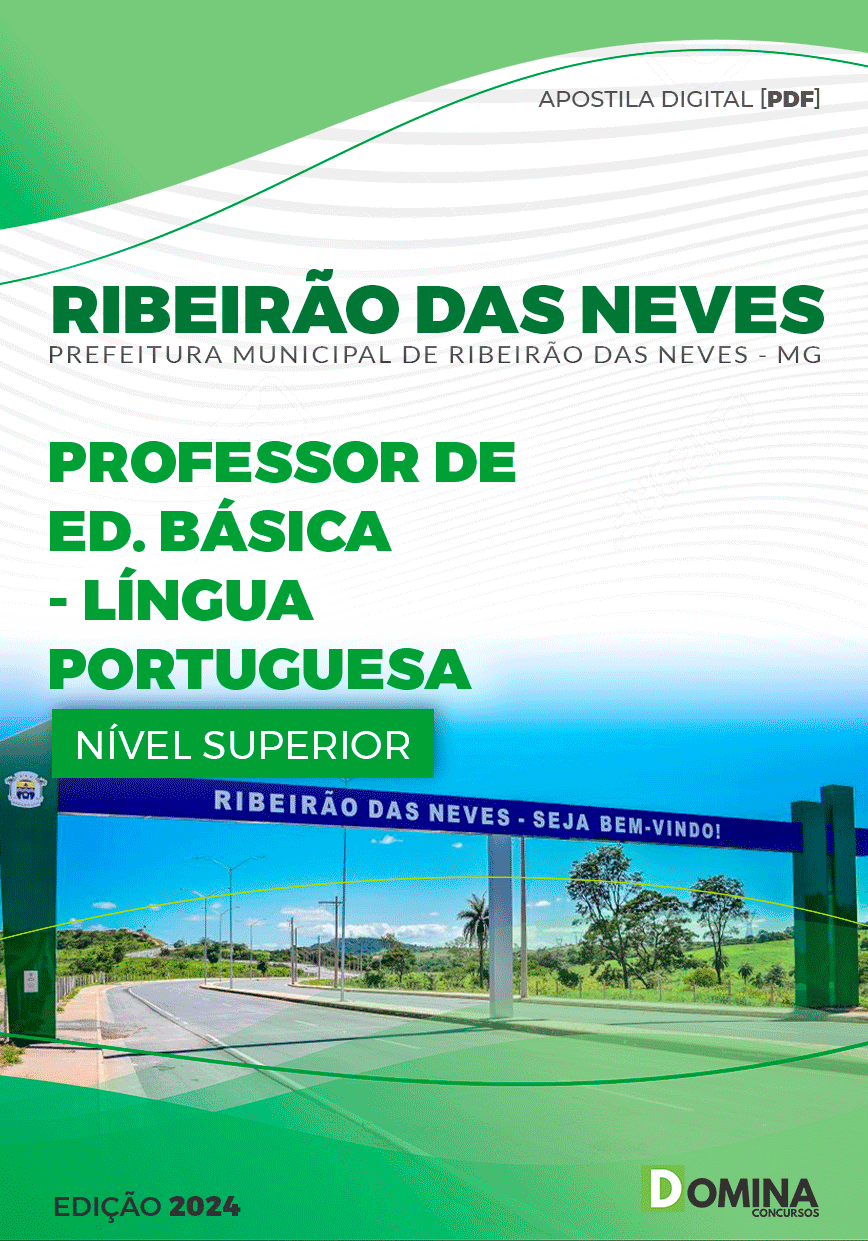 Pref Ribeirão das Neves MG 2024 Professor de Língua Portuguesa