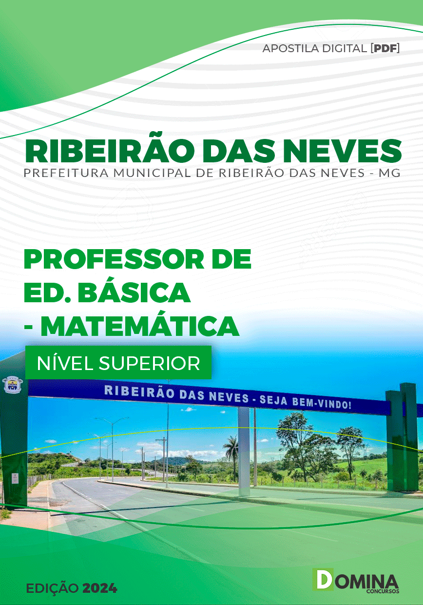 Pref Ribeirão das Neves MG 2024 Professor de Matemática