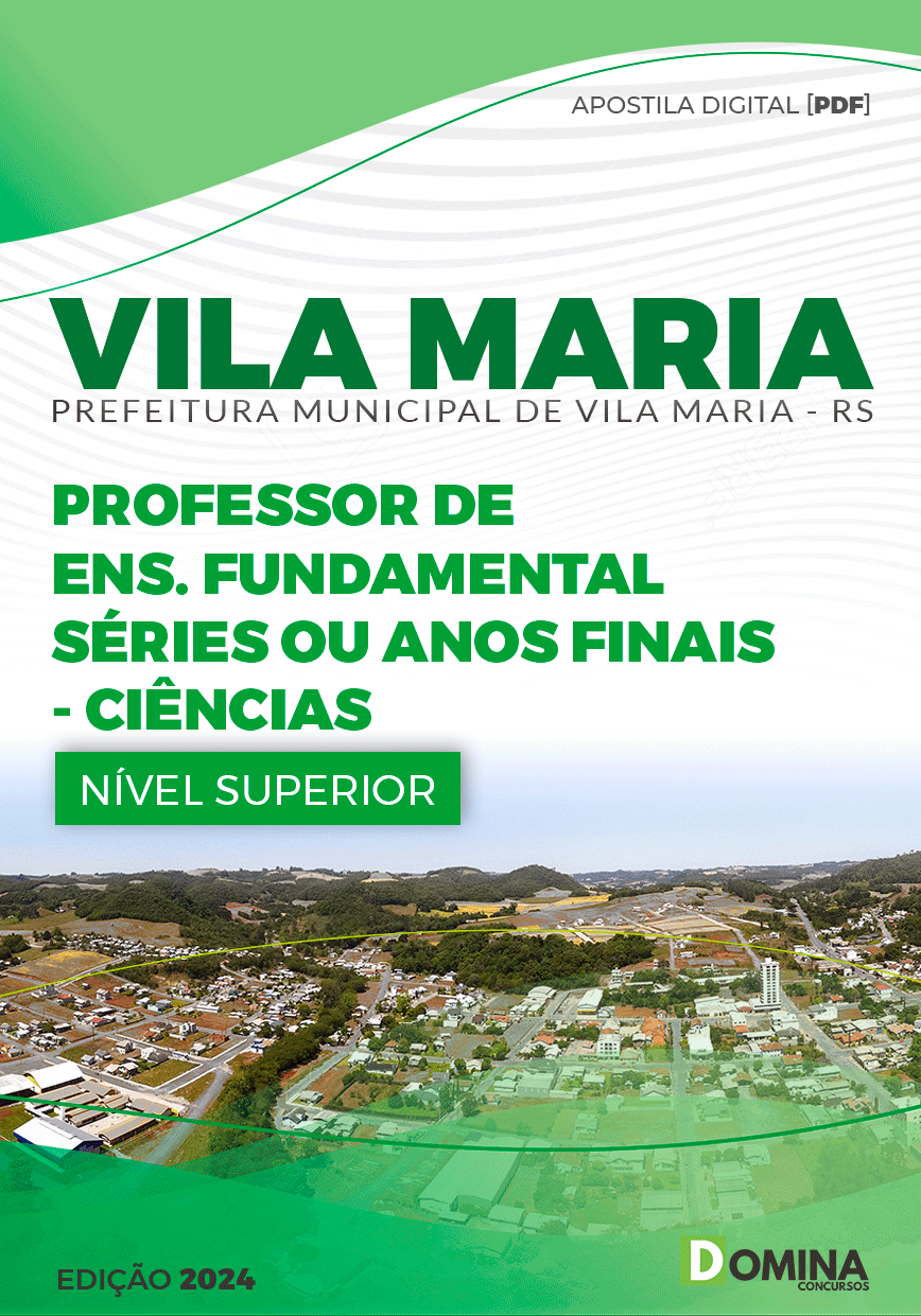 Apostila Pref Vila Maria RS 2024 Professor Ciências