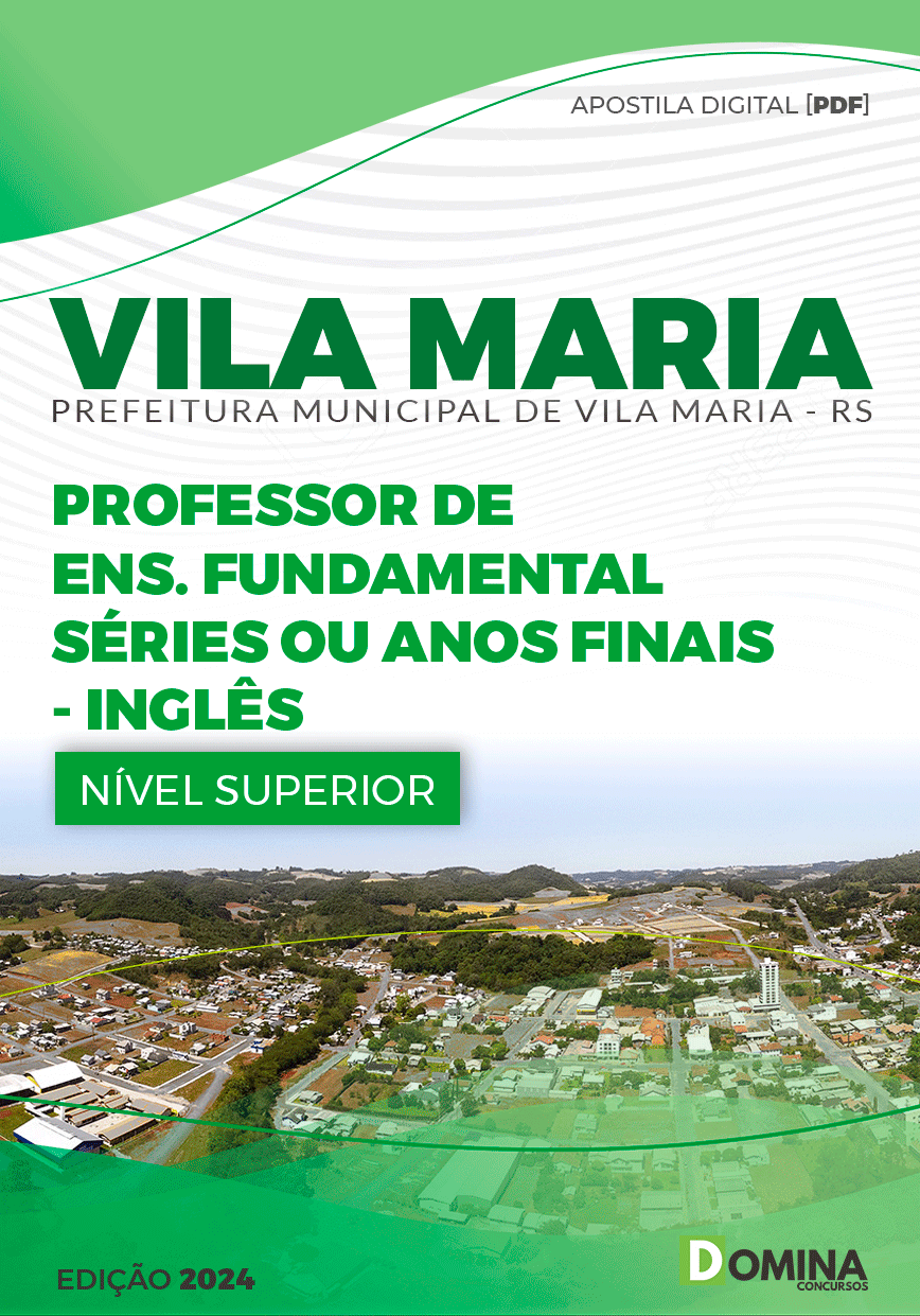 Apostila Pref Vila Maria RS 2024 Professor Inglês