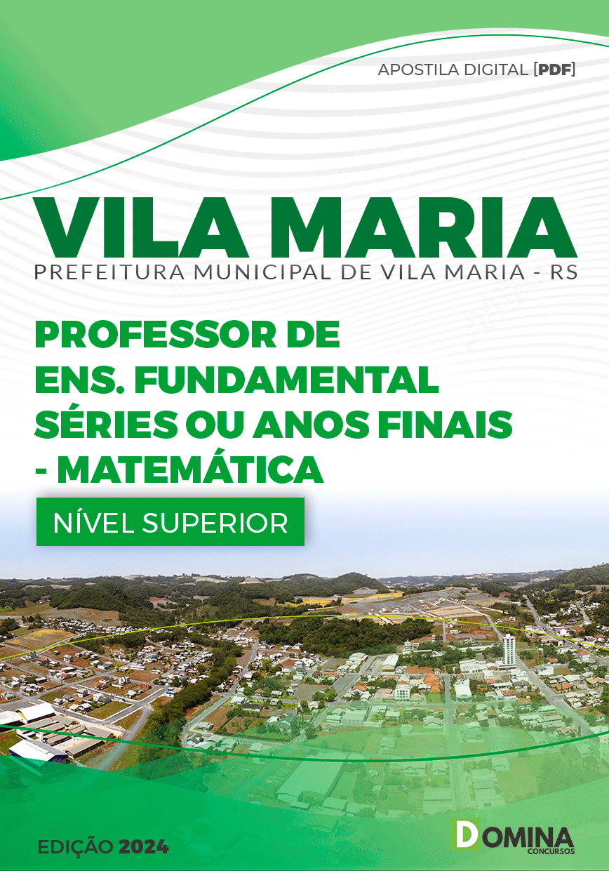 Apostila Pref Vila Maria RS 2024 Professor Matemática