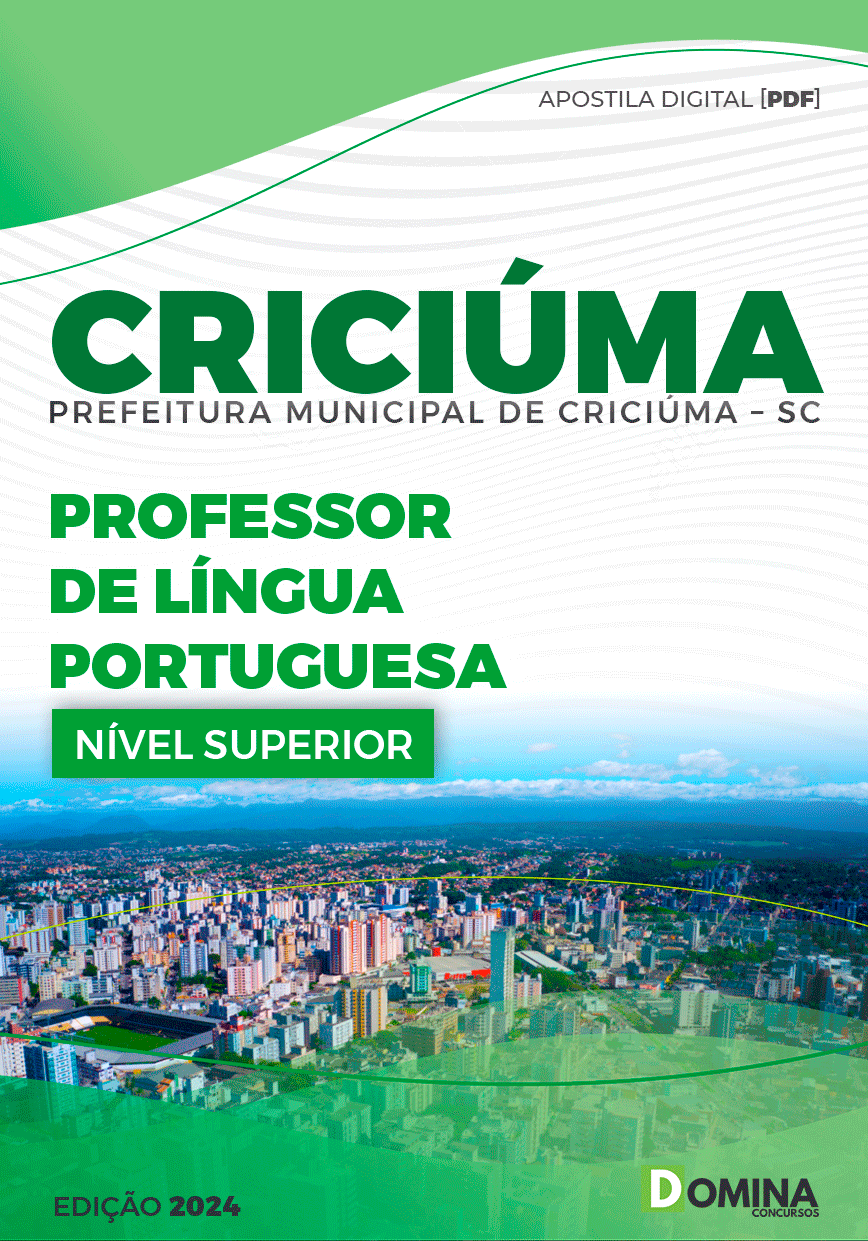 Apostila Pref Criciúma SC 2024 Professor Língua Portuguesa