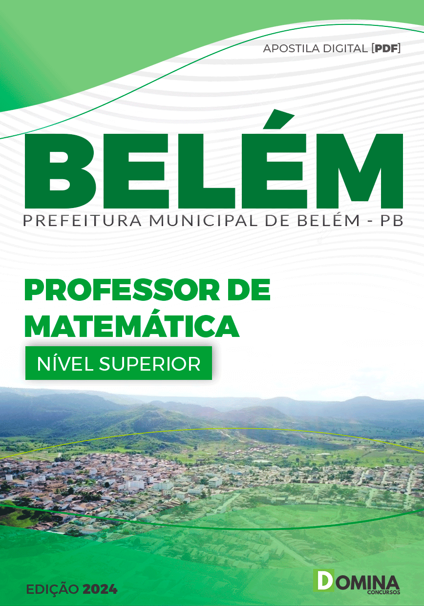 Apostila Pref Belém PB 2024 Professor de Matemática