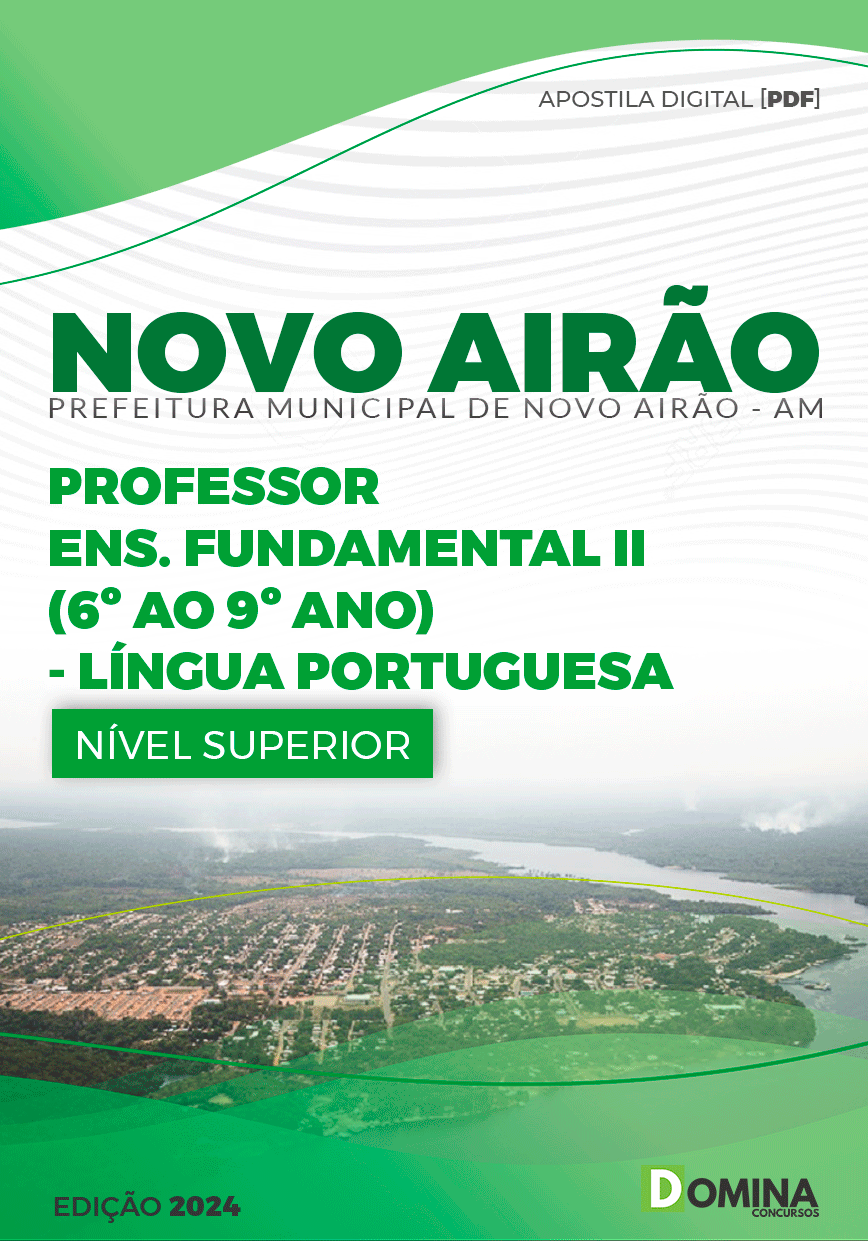 Apostila Pref Novo Airão AM 2024 Professor Língua Portuguesa