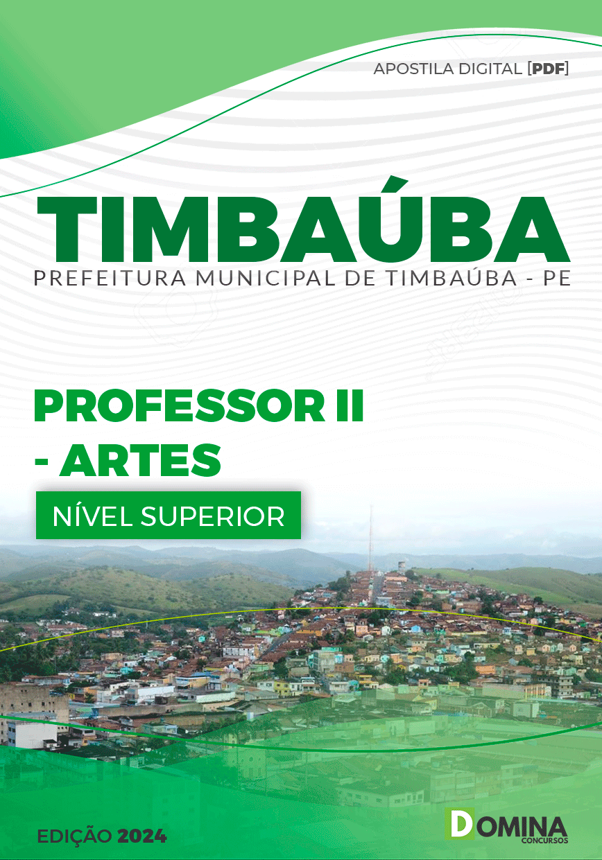 Apostila Pref Timbaúba PE 2024 Professor de Artes