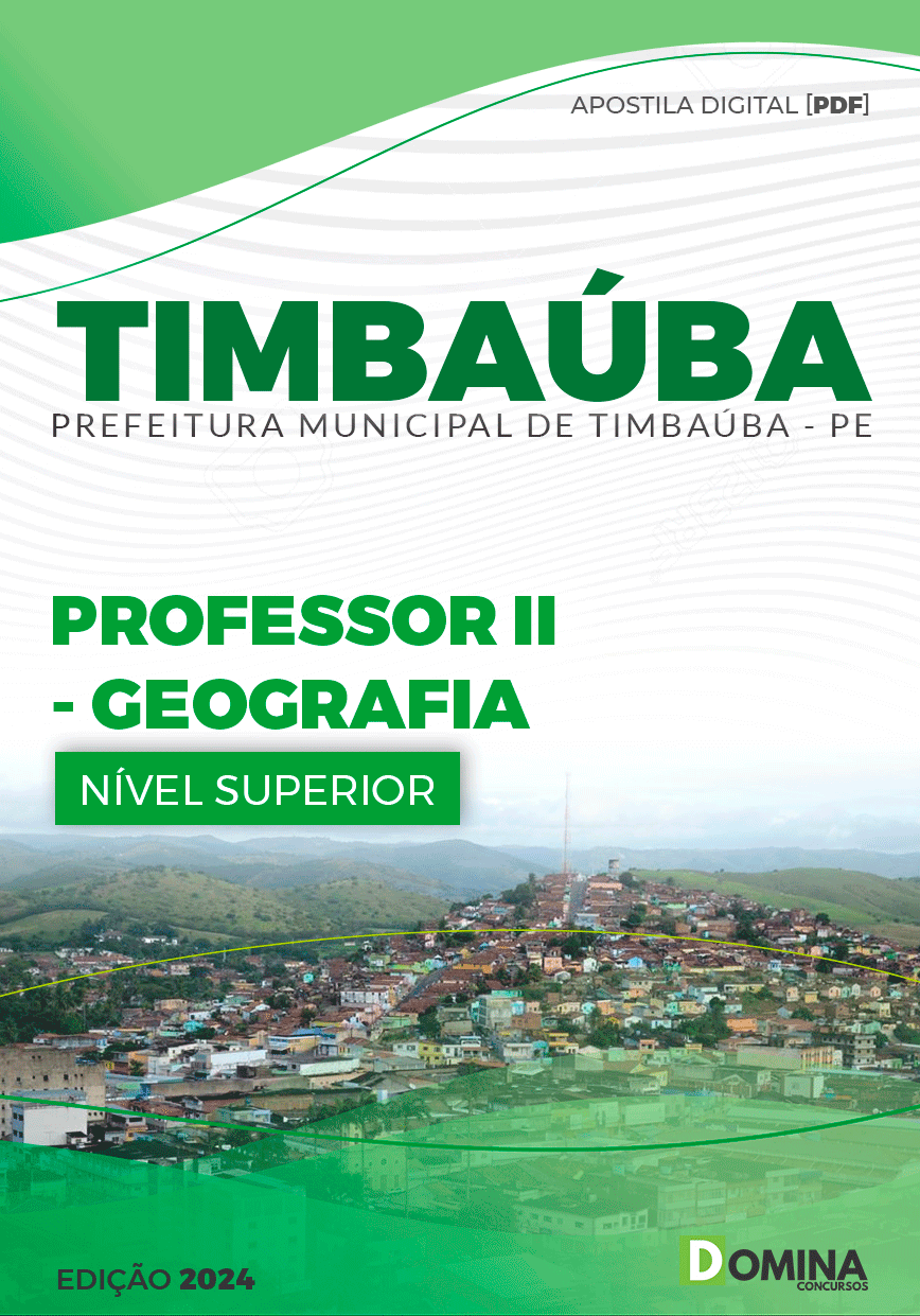 Apostila Pref Timbaúba PE 2024 Professor de Geografia