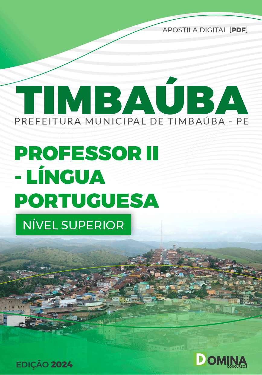Apostila Pref Timbaúba PE 2024 Professor de Língua Portuguesa