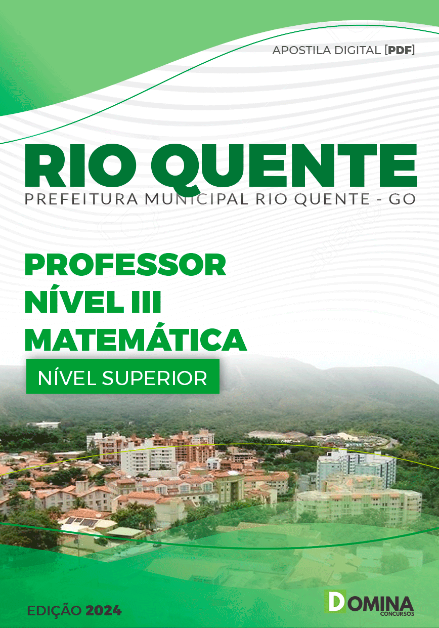 Apostila Pref Rio Quente GO 2024 Professor Matemática