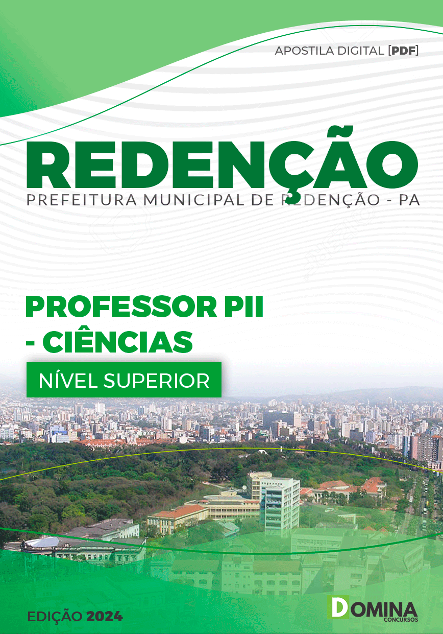 Apostila Pref Redenção PA 2024 Professor II Ciências