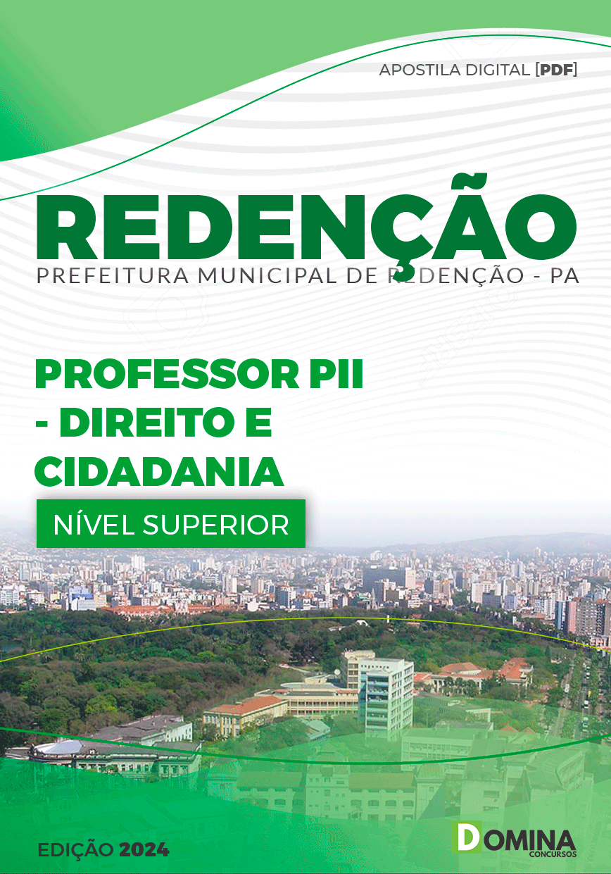 Apostila Pref Redenção PA 2024 Professor II Direito Cidadania