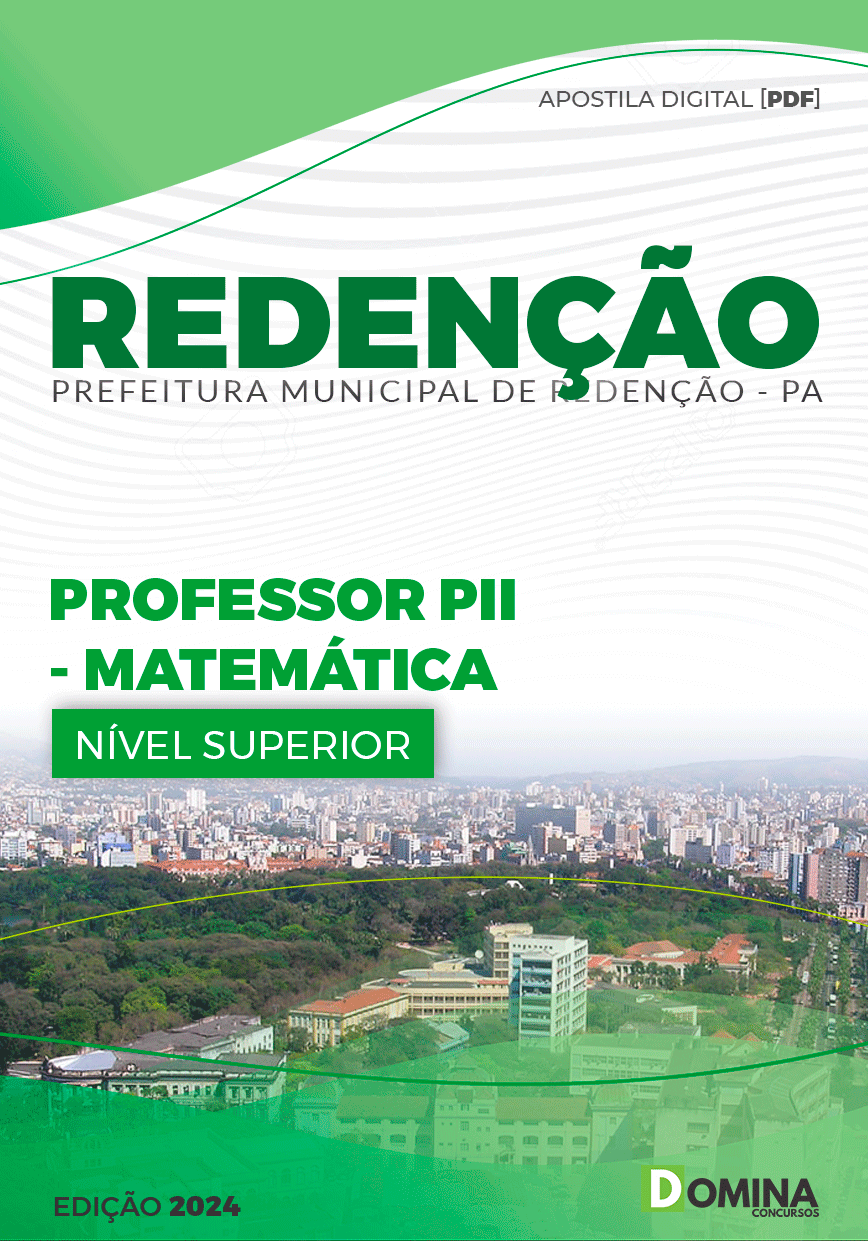 Apostila Pref Redenção PA 2024 Professor II Matemática