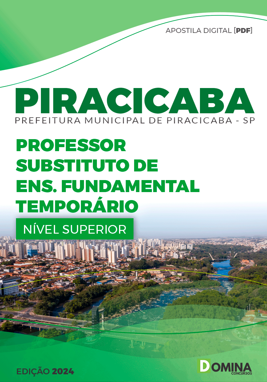 Apostila Pref Piracicaba SP 2024 Professor Ensino Fundamental