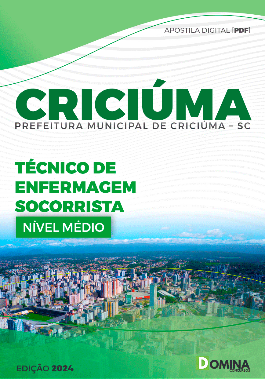 Apostila Pref Criciúma SC 2024 Técnico Enfermagem Socorrista