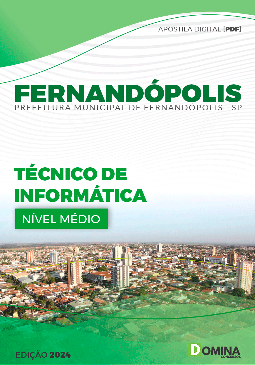 Apostila Pref Fernandópolis SP 2024 Técnico de Informática
