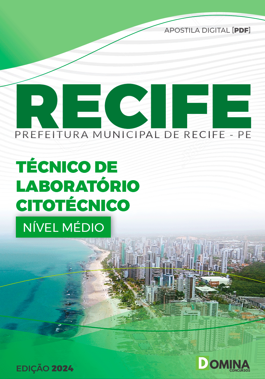Apostila Pref Recife PE 2024 Técnico Citotécnico