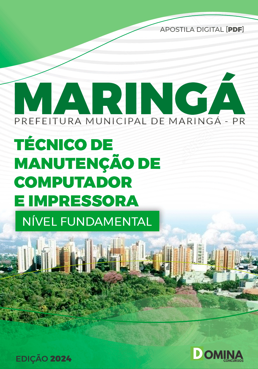Pref Maringá PR 2024 Técnico de Manutenção de Computador