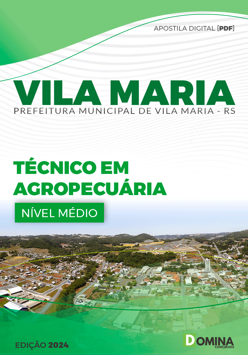 Apostila Pref Vila Maria RS 2024 Técnico Agropecuária