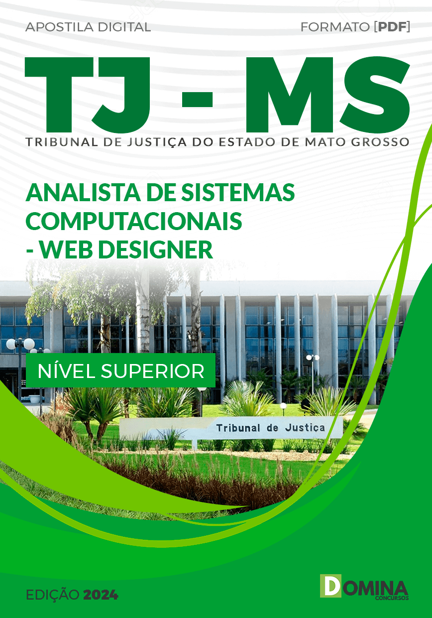 Apostila Concurso TJ MS 2024 Analista Sistema Web Designer
