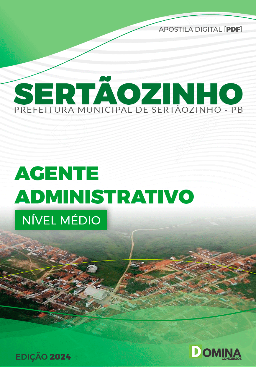 Apostila Pref Sertãozinho PB 2024 Agente Administrativo