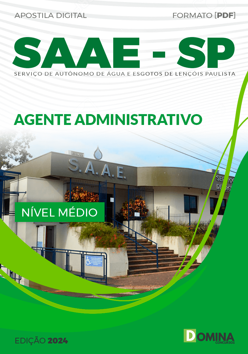 Apostila SAAE SP 2024 Agente Administrativo
