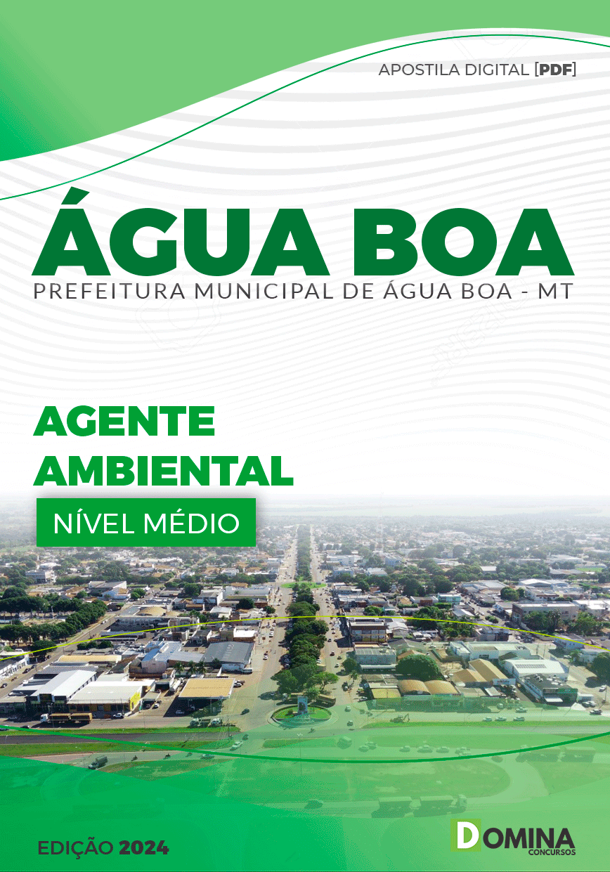 Apostila Pref Água Boa MT 2024 Agente Ambiental
