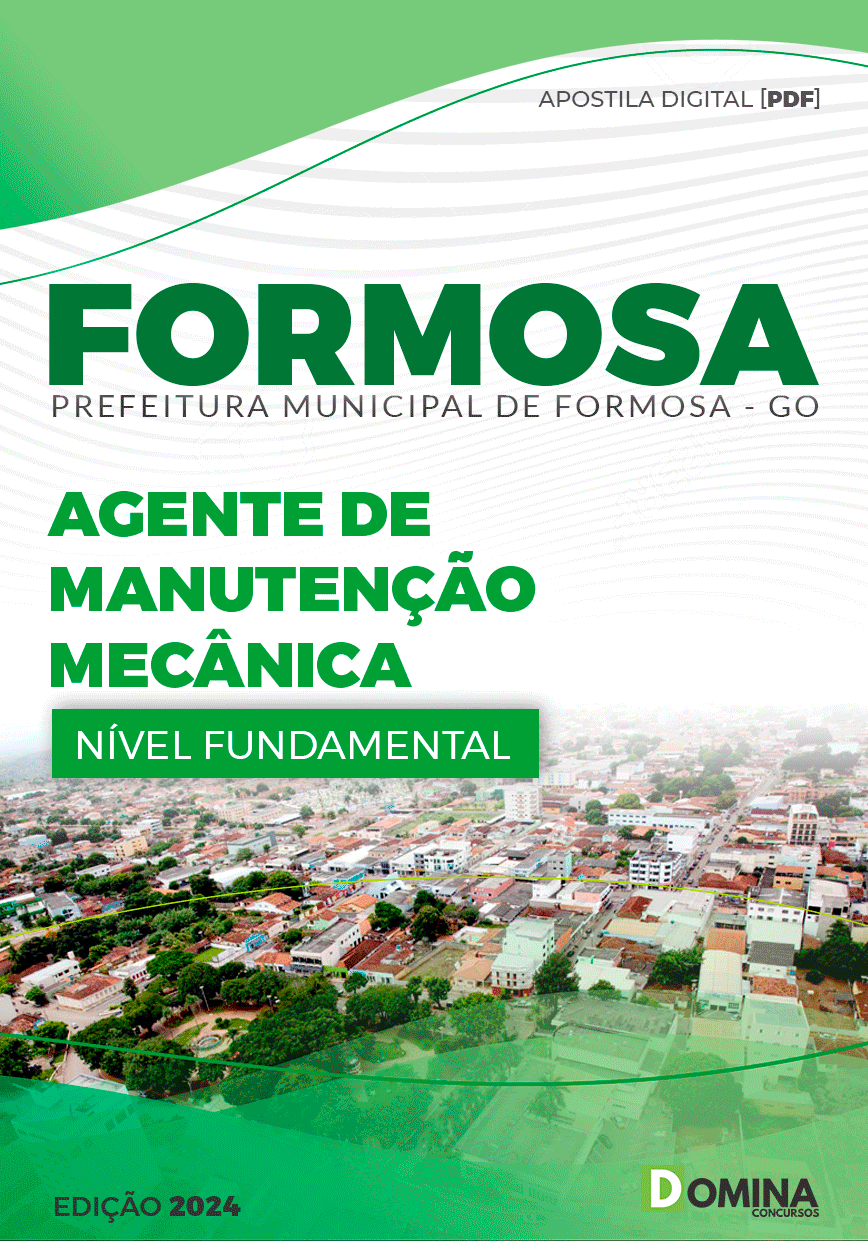 Apostila Pref Formosa GO 2024 Agente de Manutenção Mecânica