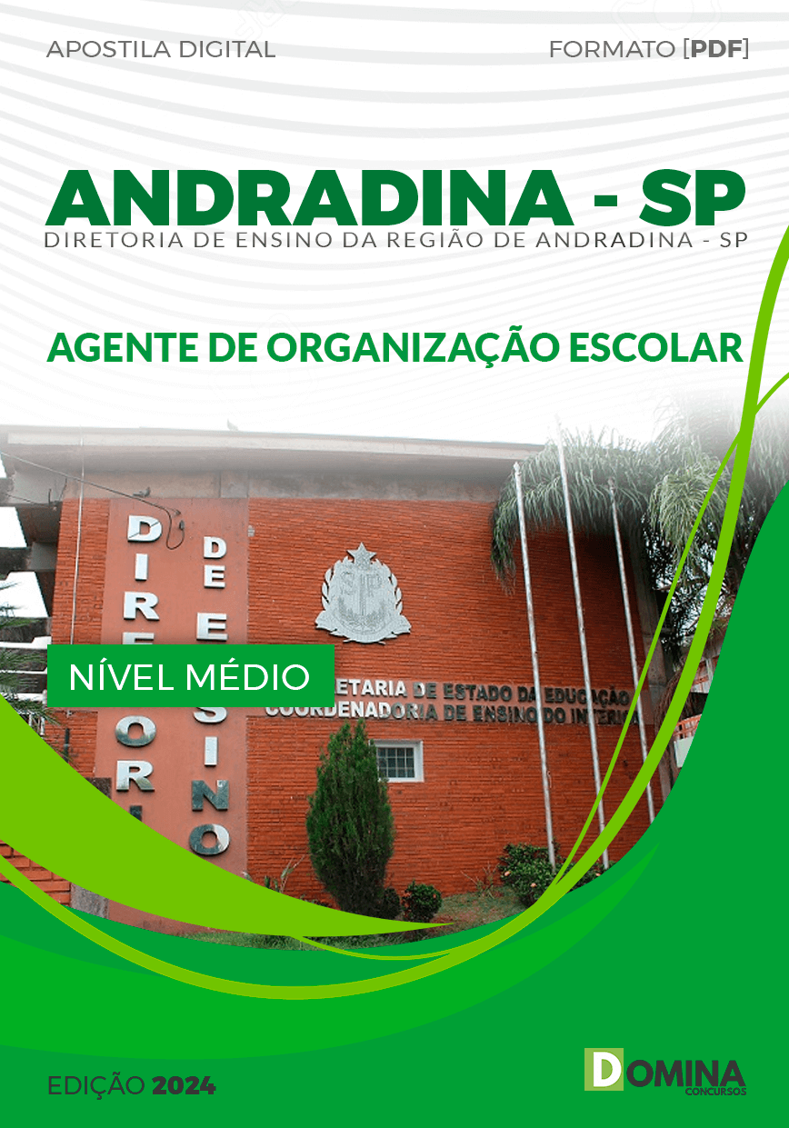 Apostila Andradina SP 2024 Agente Organização Escolar