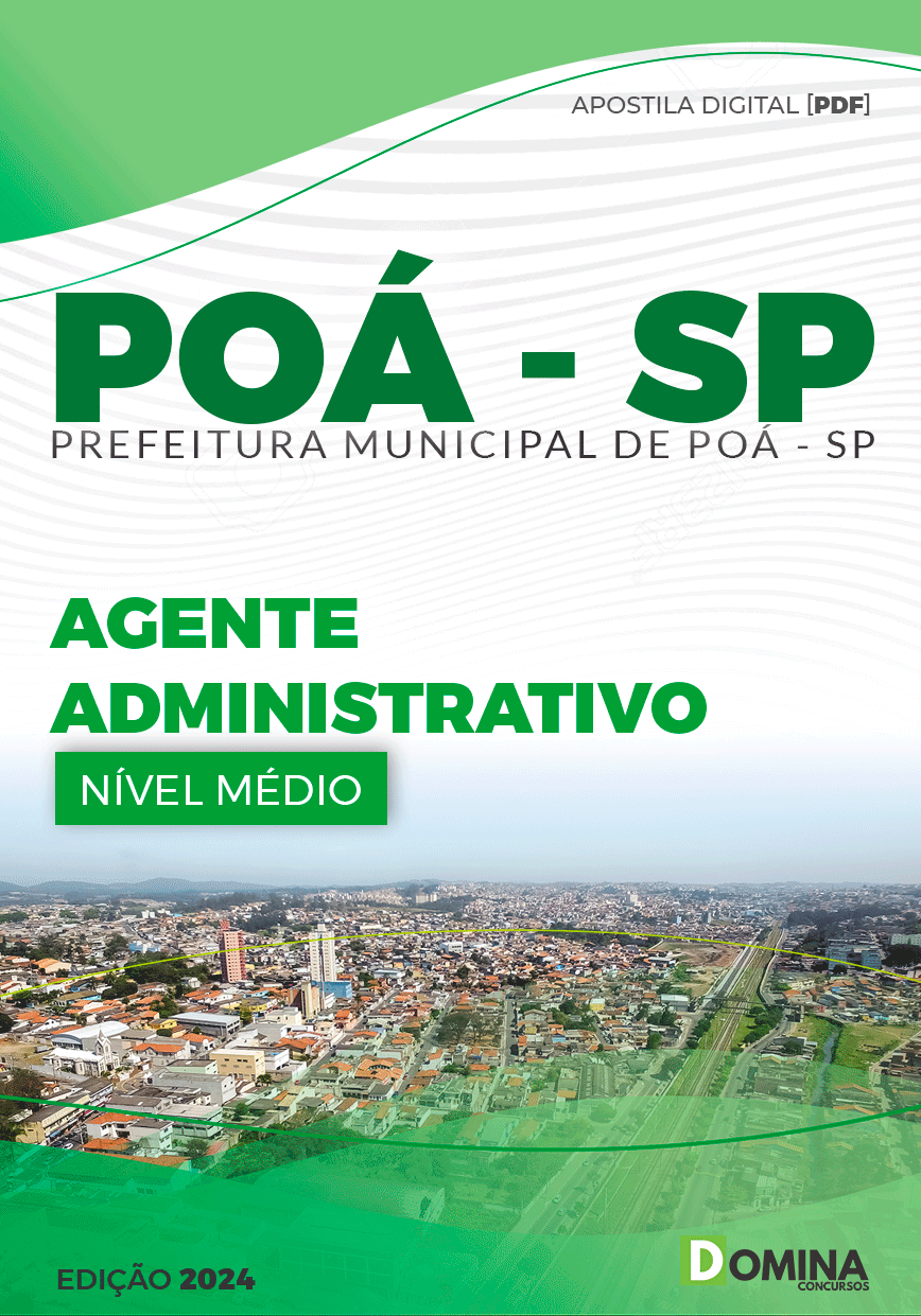 Apostila Pref Poá SP 2024 Agente Administrativo