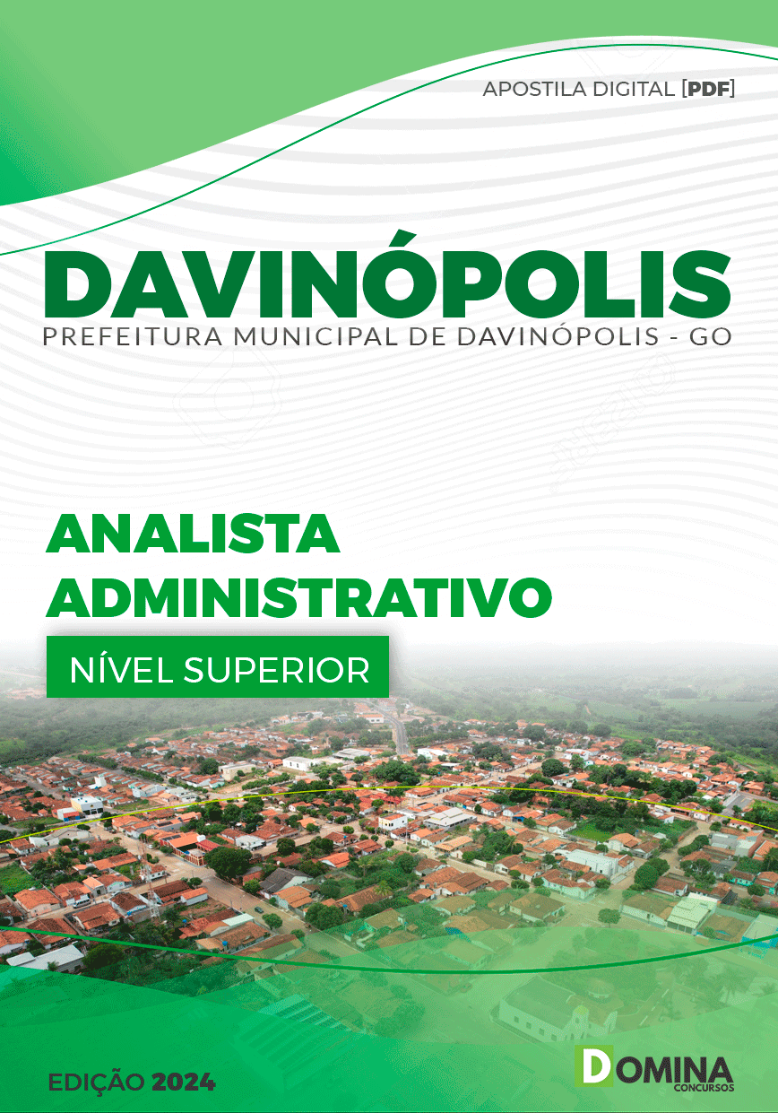 Apostila Pref Davinópolis GO 2024 Analista Administrativo