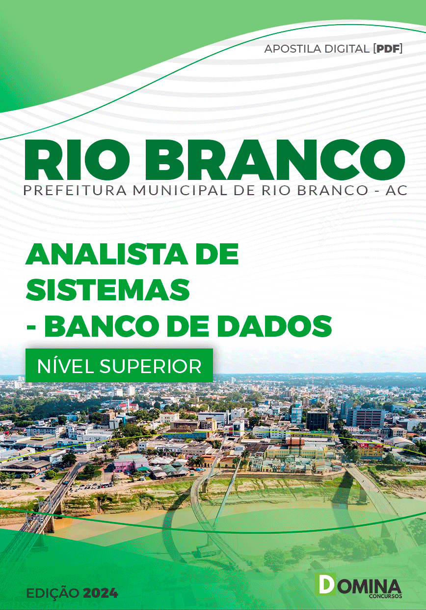 Apostila Pref Rio Branco AC 2024 Analista Sistemas Banco Dados