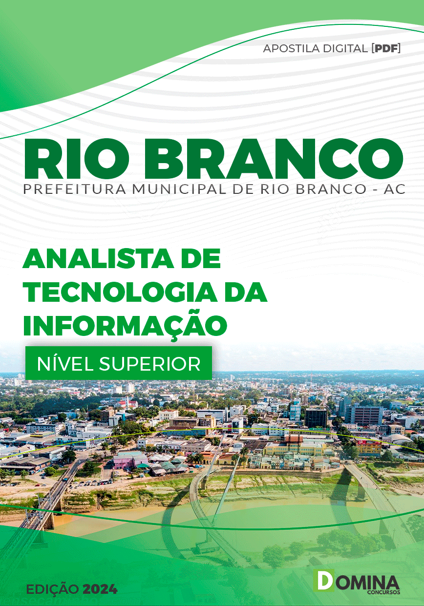 Apostila Pref Rio Branco AC 2024 Analista Tecnologia Informação