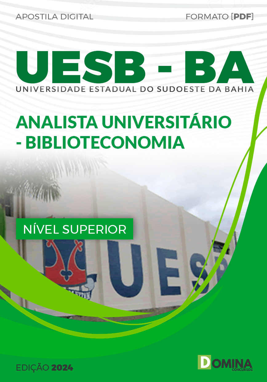Apostila UESB BA 2024 Analista Universitário Biblioteconomia
