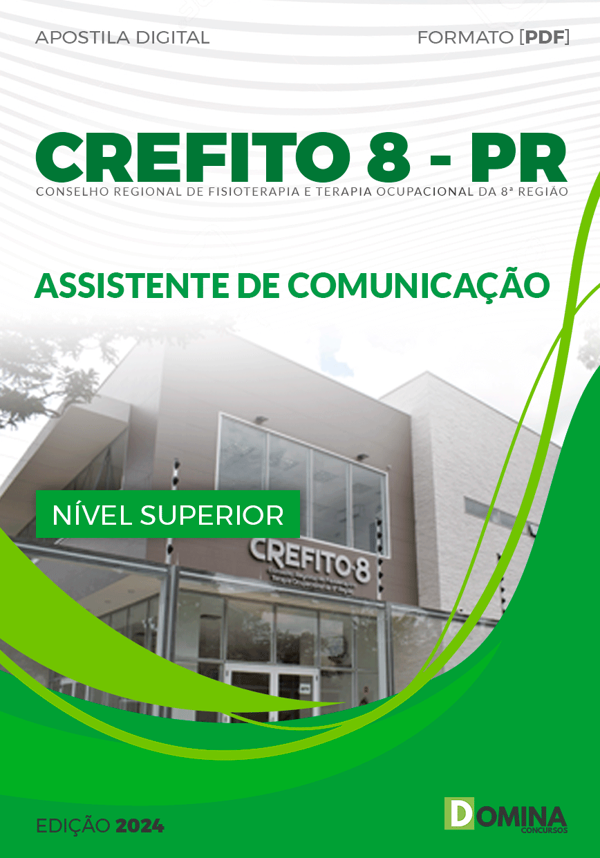 Apostila CREFITO 8 PR 2024 Assistente de Comunicação