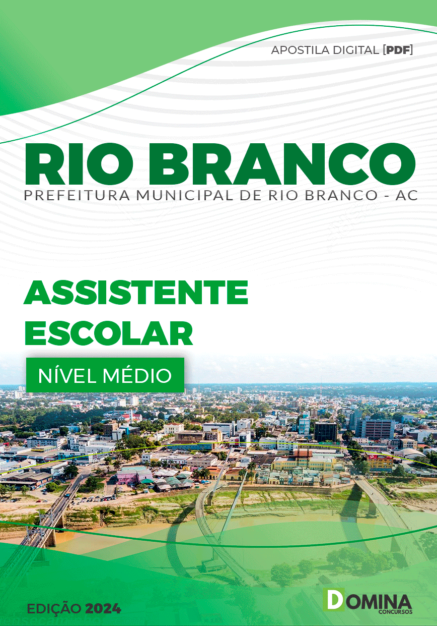 Apostila Pref Rio Branco AC 2024 Assistente Escolar