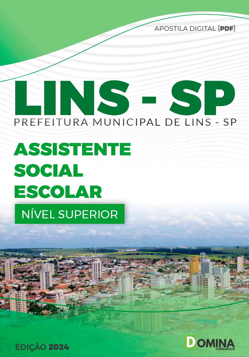 Apostila Concurso Pref Lins SP 2024 Assistente Social Escolar