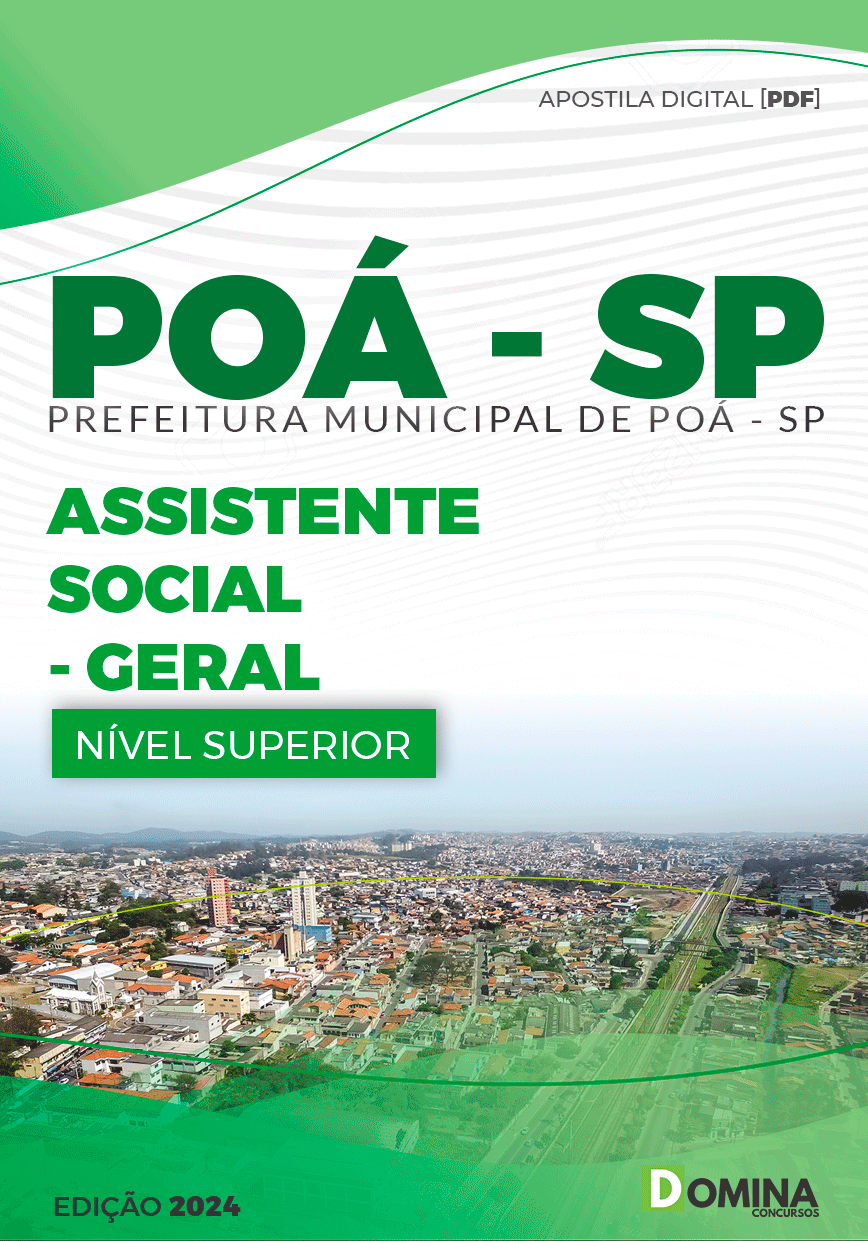 Apostila Pref Poá SP 2024 Assistente Social Geral
