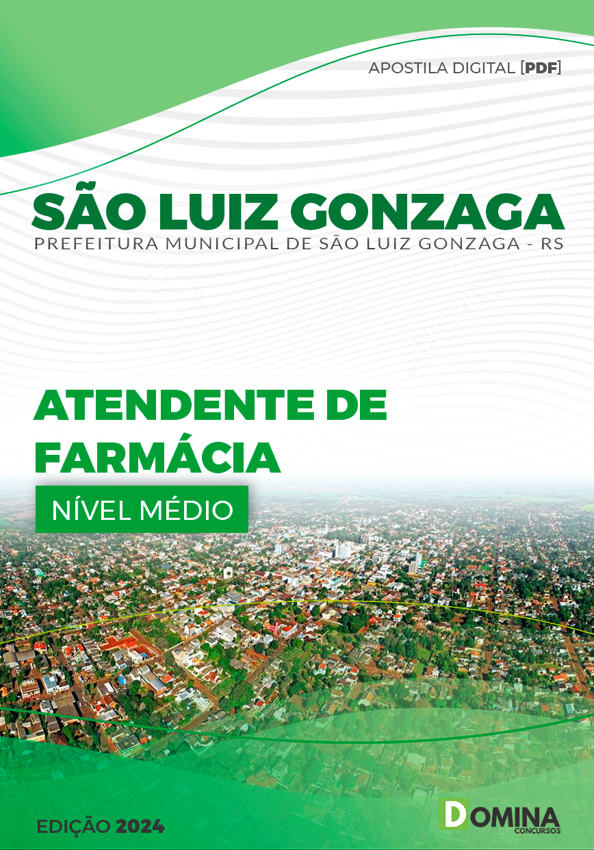 Apostila Pref São Luiz Gonzaga RS 2024 Atendente Farmácia