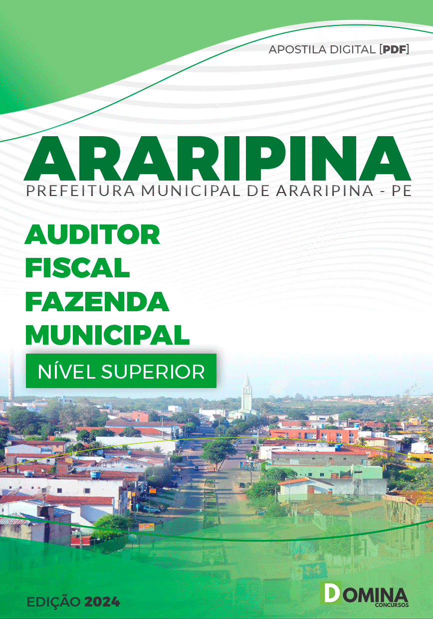 Apostila Pref Araripina PE 2024 Auditor Fiscal Fazenda Municipal