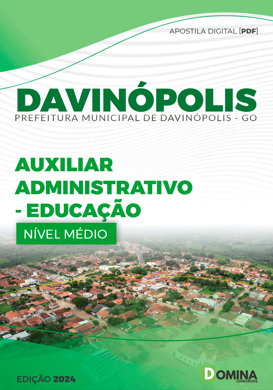Apostila Pref Davinópolis GO 2024 Auxiliar Administrativo