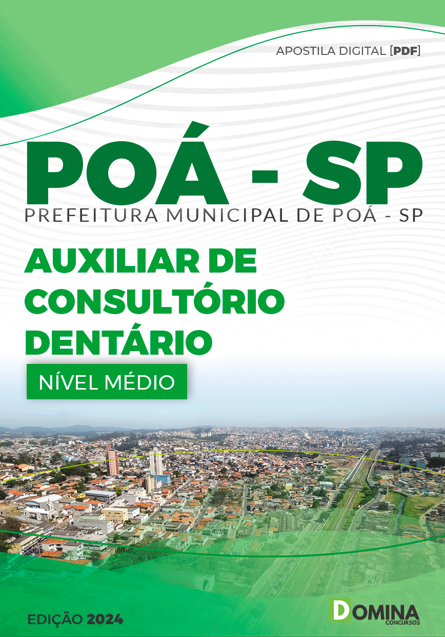 Apostila Pref Poá SP 2024 Agente de Consultório Dentário