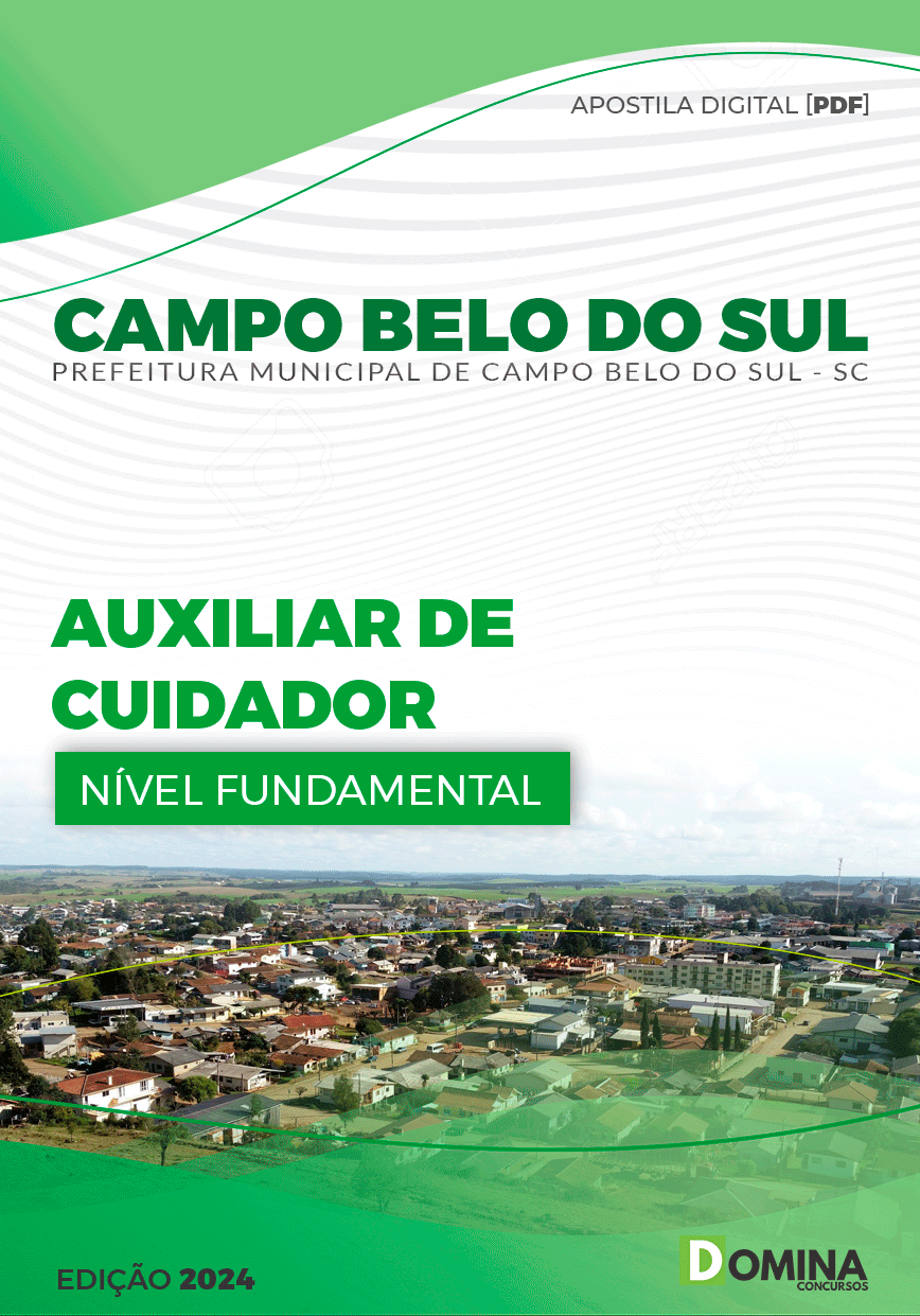 Pref Campo Belo do Sul SC 2024 Auxiliar de Cuidador