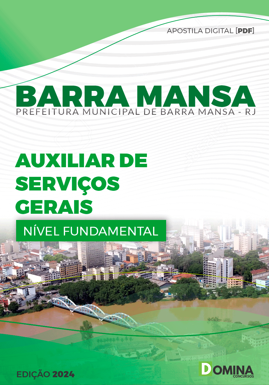Apostila Pref Barra Mansa RJ 2024 Auxiliar Serviços Gerais