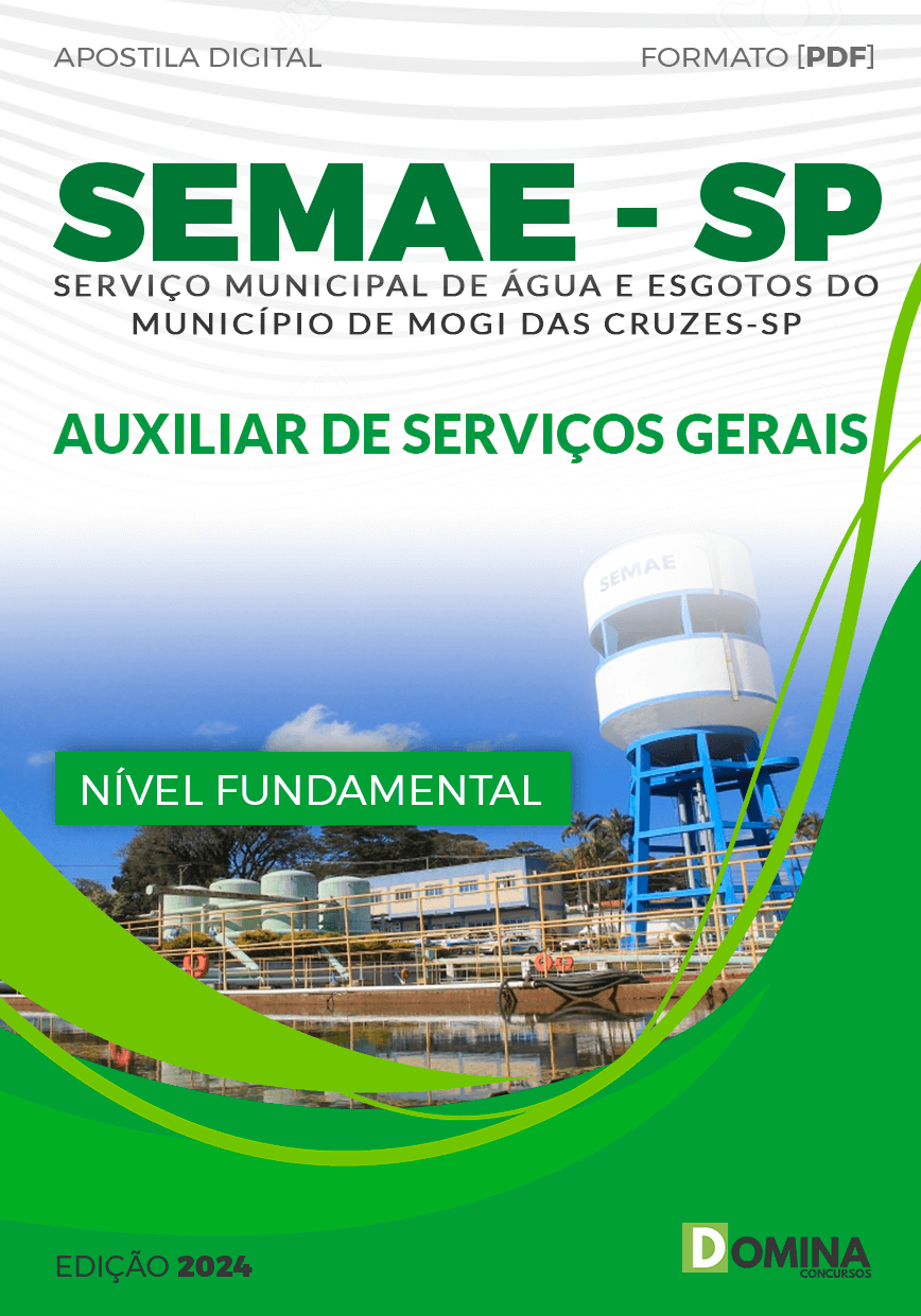 Apostila Concurso SEMAE SP 2024 Auxiliar Serviços Gerais