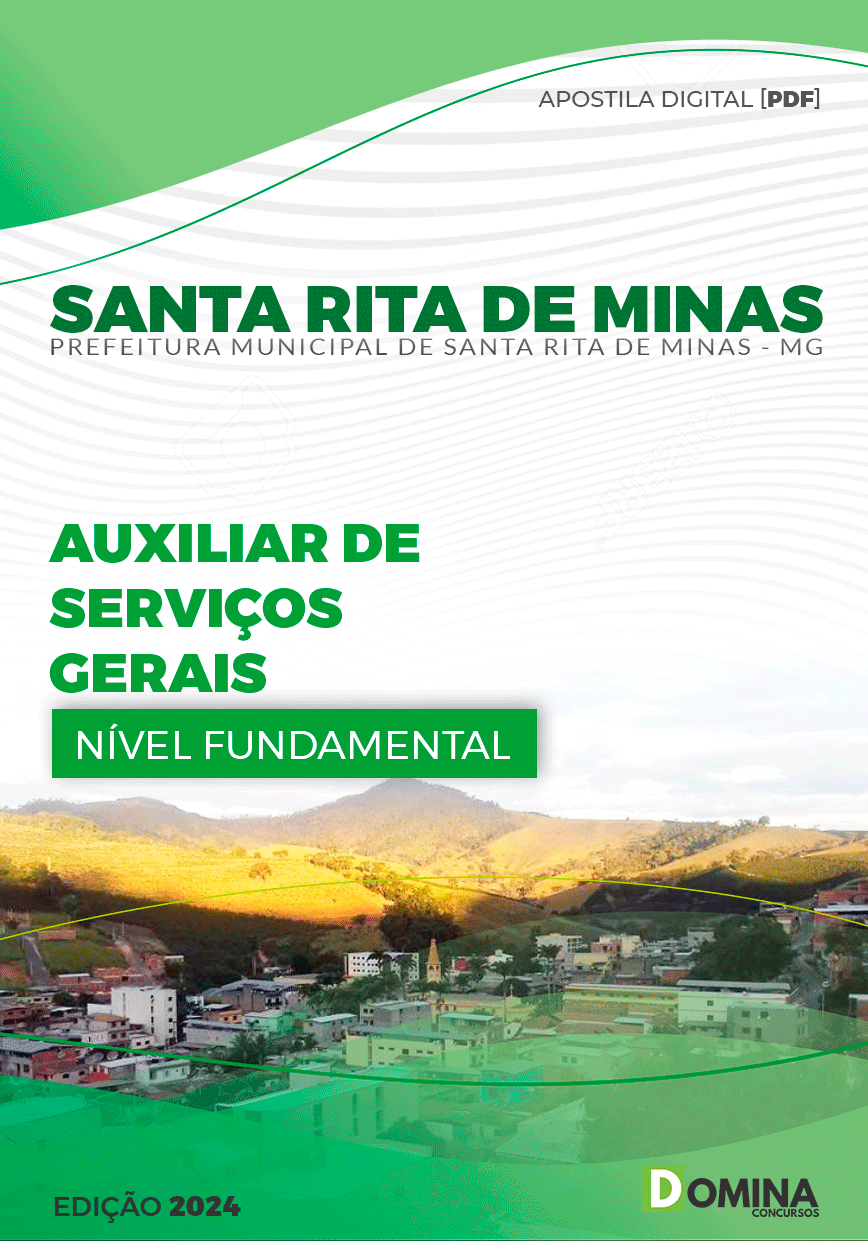Pref Santa Rita Minas MG 2024 Auxiliar de Serviços Gerais